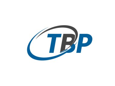 Logo tasarımı, vektör illüstrasyonu, tbp harfleri için grafik alfabe tipografisi
