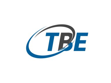 Logo tasarımı için grafik alfabe tipografisi, vektör illüstrasyonu, harfler tbe