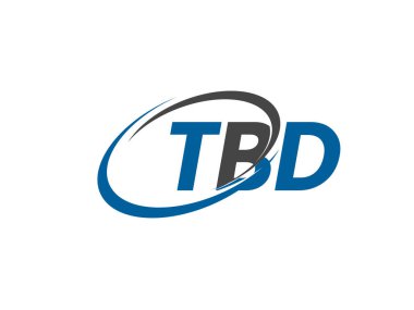 Logo tasarımı, vektör illüstrasyonu, tbd harfleri için grafik alfabe tipografisi