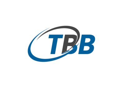Logo tasarımı, vektör illüstrasyonu, tbb harfleri için grafik alfabe tipografisi