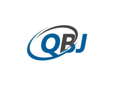 QBJ harfi yaratıcı modern zarif logo tasarımı