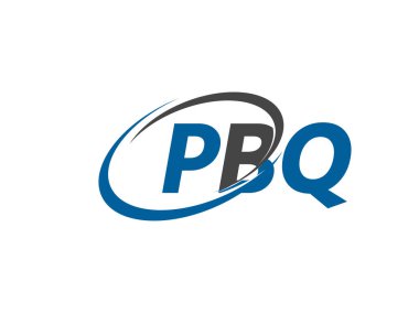 Logo tasarımı, vektör illüstrasyonu, pbq harfleri için grafik alfabe tipografisi