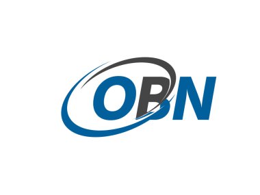 Logo tasarımı, vektör illüstrasyonu ve obn harfleri için grafik alfabe tipografisi