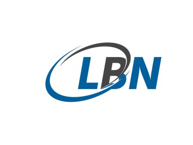 LBN harfleri yaratıcı modern zarif logo tasarımı