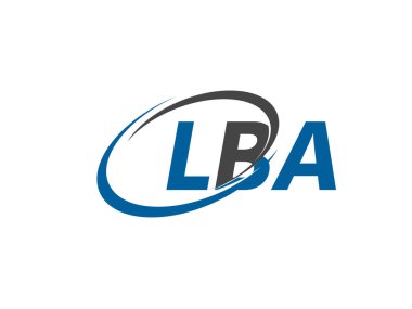 LBA harfleri modern zarif logo tasarımı.
