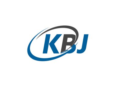 KBJ harfleri modern zarif logo tasarımı