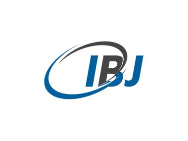 IBJ harfleri modern zarif logo tasarımı. 