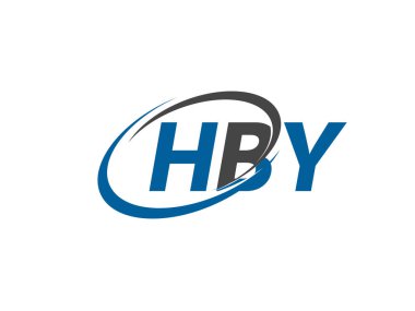 HBY harfleri yaratıcı modern zarif logo tasarımı