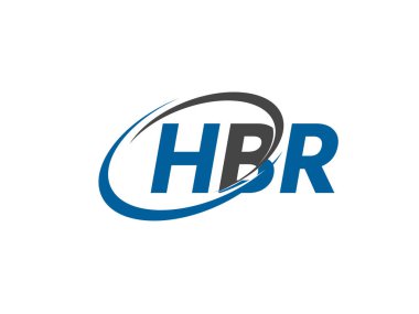 HBR harfleri modern zarif logo tasarımı