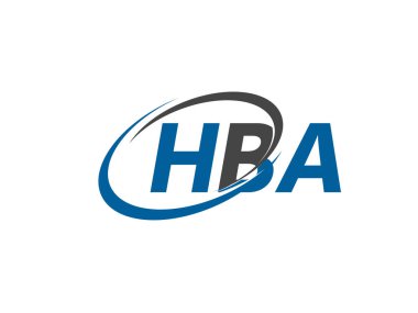 HBA harfleri modern zarif logo tasarımı.