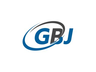 GBJ harfleri modern zarif logo tasarımı