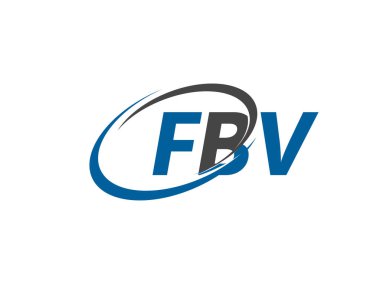 FBV harfleri modern zarif logo tasarımı