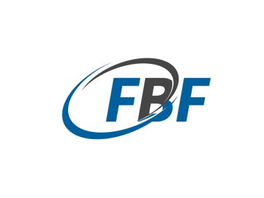 Logo tasarımı için grafik alfabe tipografisi, vektör illüstrasyonu, fbf harfleri