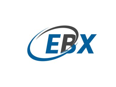 Logo tasarımı, vektör illüstrasyonu, ebx harfleri için grafik alfabe tipografisi