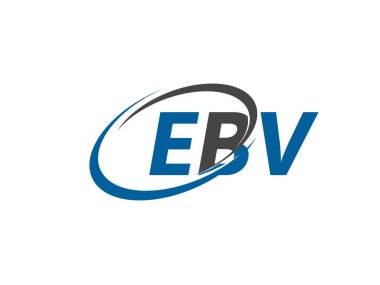 Logo tasarımı için grafik alfabe tipografisi, vektör illüstrasyonu, ebv harfleri