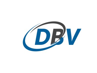 Logo tasarımı için grafik alfabe tipografisi, vektör illüstrasyonu, dbv harfleri