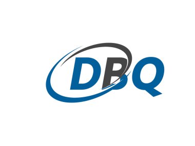 Logo tasarımı, vektör illüstrasyonu, dbq harfleri için grafik alfabe tipografisi