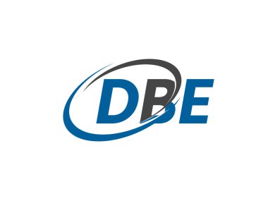 Logo tasarımı, vektör illüstrasyonu, dbe harfleri için grafik alfabe tipografisi