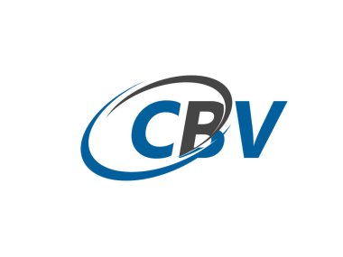 Logo tasarımı için grafik alfabe tipografisi, vektör illüstrasyonu, cbv harfleri