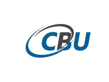 Logo tasarımı, vektör illüstrasyonu, cbu harfleri için grafik alfabe tipografisi