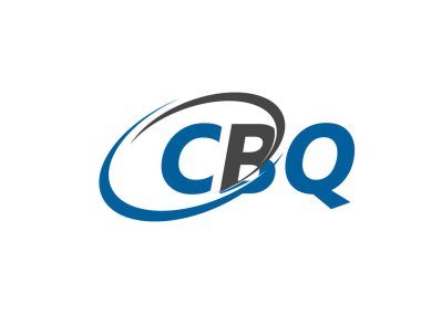 Logo tasarımı, vektör illüstrasyonu, cbq harfleri için grafik alfabe tipografisi