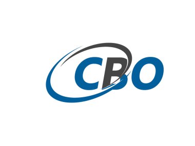 Logo tasarımı için grafik alfabe tipografisi, vektör illüstrasyonu, cbo harfleri