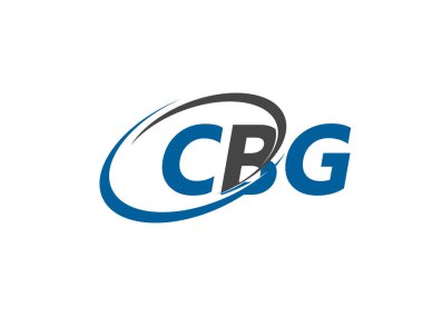 Logo tasarımı, vektör illüstrasyonu, cbg harfleri için grafik alfabe tipografisi