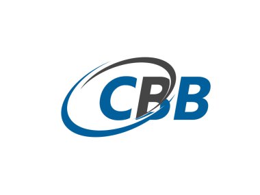 Logo tasarımı için grafik alfabe tipografisi, vektör illüstrasyonu, cbb harfleri