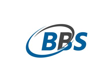 Logo tasarımı için grafik alfabe tipografisi, vektör illüstrasyonu, bbs harfleri