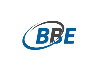 Logo tasarımı, vektör illüstrasyonu, harf bbe için grafik alfabe tipografisi