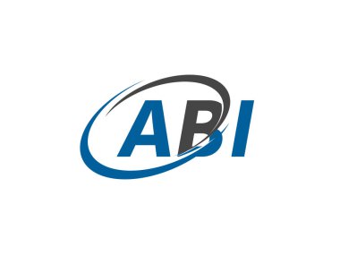 Logo tasarımı için grafik alfabe tipografisi, vektör illüstrasyonu, abi harfleri