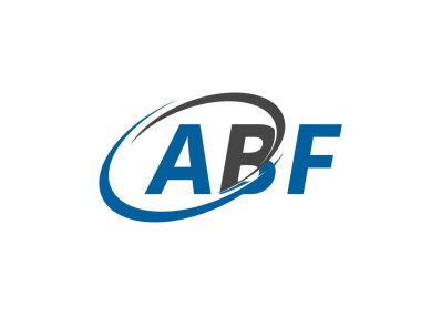 Logo tasarımı için grafik alfabe tipografisi, vektör illüstrasyonu, abf harfleri