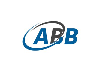 Logo tasarımı için grafik alfabe tipografisi, vektör illüstrasyonu, Abb harfleri
