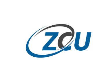 Logo tasarımı, vektör illüstrasyonu ve zcu harfleri için grafik alfabe tipografisi