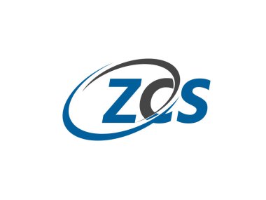 Logo tasarımı, vektör illüstrasyonu, zcs harfleri için grafik alfabe tipografisi
