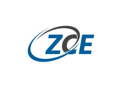 Logo tasarımı, vektör illüstrasyonu, zce harfleri için grafik alfabe tipografisi