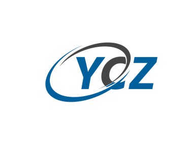 Logo tasarımı, vektör illüstrasyonu, ycz harfleri için grafik alfabe tipografisi