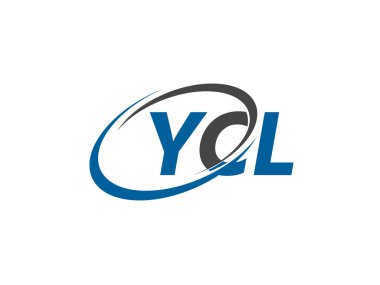 Logo tasarımı, vektör illüstrasyonu, ycl harfleri için grafik alfabe tipografisi