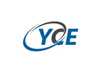 Logo tasarımı, vektör illüstrasyonu, yce harfleri için grafik alfabe tipografisi