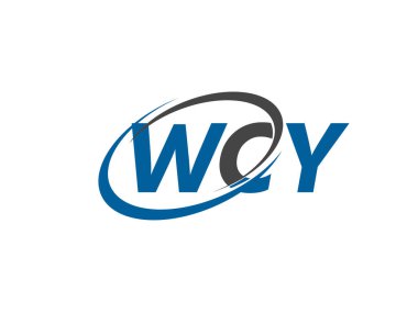Logo tasarımı, vektör illüstrasyonu ve wcy harfleri için grafik alfabe tipografisi
