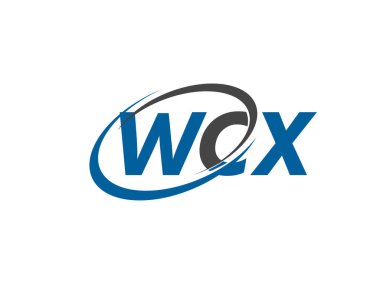 Logo tasarımı için grafik alfabe tipografisi, vektör illüstrasyonu, wcx harfleri