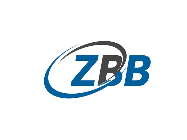 Zbb Brief Kreativ Modern Elegant Swoosh Logo Design — Stockvektor