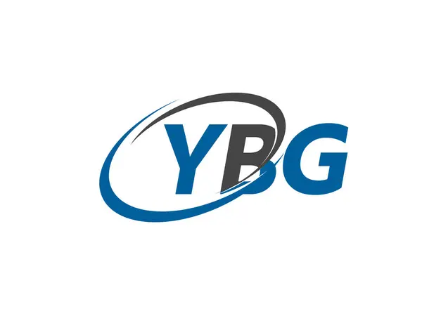 Ybg Carta Criativo Moderno Elegante Design Logotipo Swoosh — Vetor de Stock