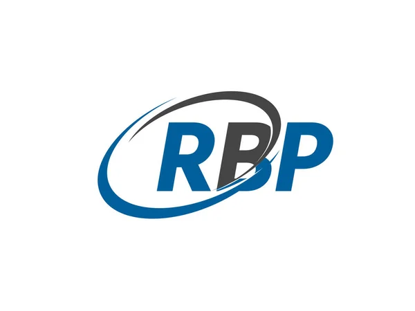 Letras Rbp Criativo Moderno Elegante Design Logotipo Swoosh — Vetor de Stock