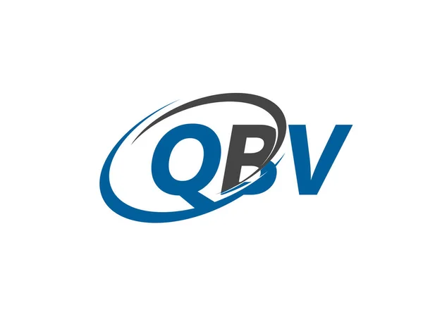 Qbv Lettera Creativo Moderno Elegante Swoosh Logo Design — Vettoriale Stock