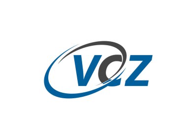 Logo tasarımı, vektör illüstrasyonu, vcz harfleri için grafik alfabe tipografisi