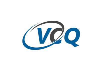 Logo tasarımı, vektör illüstrasyonu, vcq harfleri için grafik alfabe tipografisi
