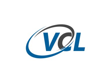 Logo tasarımı, vektör illüstrasyonu, vcl harfleri için grafik alfabe tipografisi