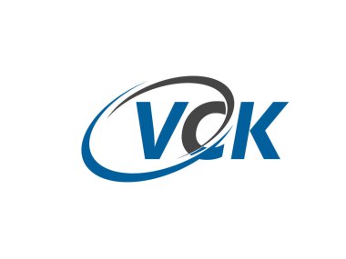 Logo tasarımı, vektör illüstrasyonu ve vck harfleri için grafik alfabe tipografisi