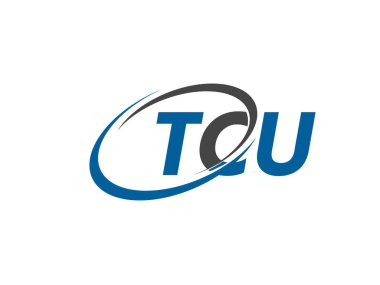 Logo tasarımı, vektör illüstrasyonu, tcu harfleri için grafik alfabesi tipografisi